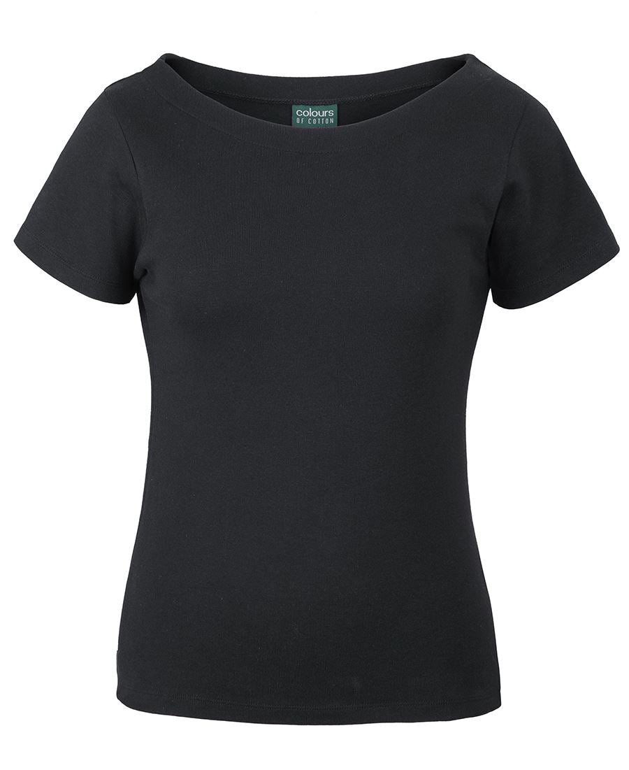 C of C LADIES SS BOAT NECK TEE