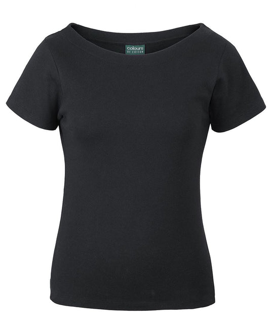 C of C LADIES SS BOAT NECK TEE
