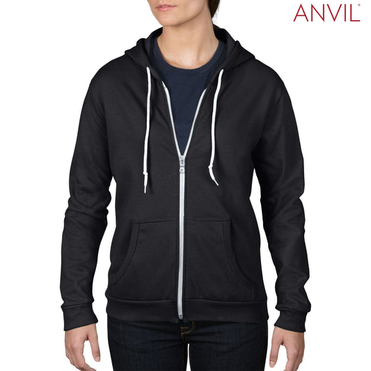 Anvil Ladies Full-Zip Hooded Fleece