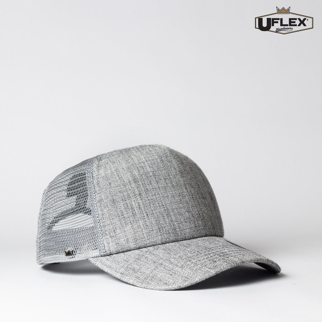 Snap Back Trucker - Black/Black Mesh