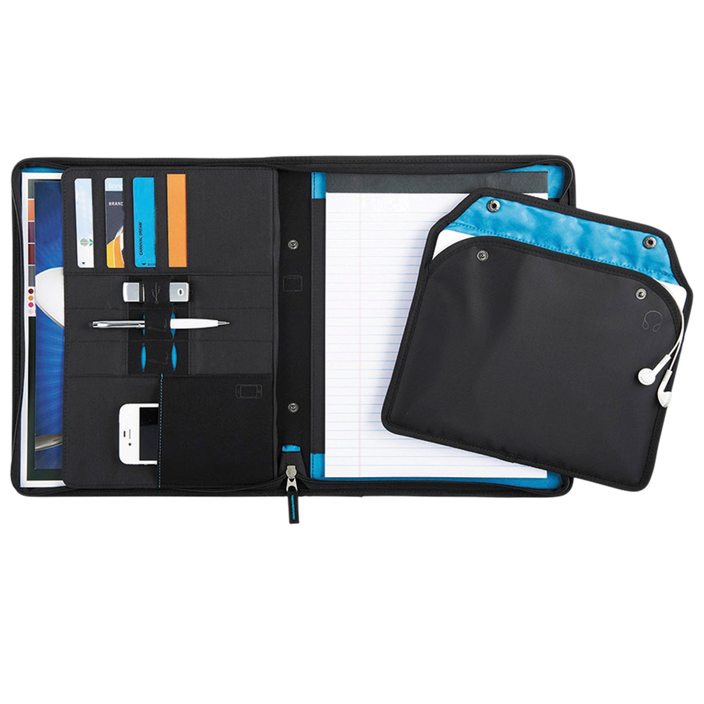 Zoom 2-In-1 Tech Sleeve Zip Padfolio