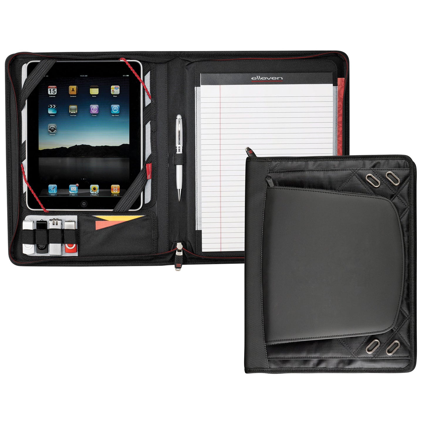 Elleven Large Zippered Padfolio
