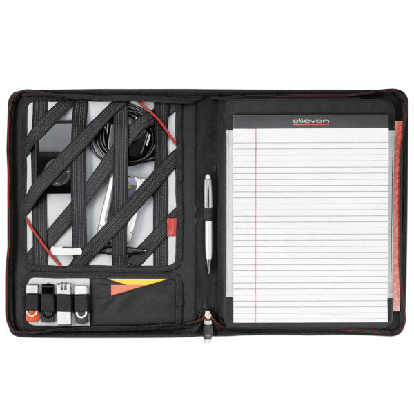 Elleven Large Zippered Padfolio