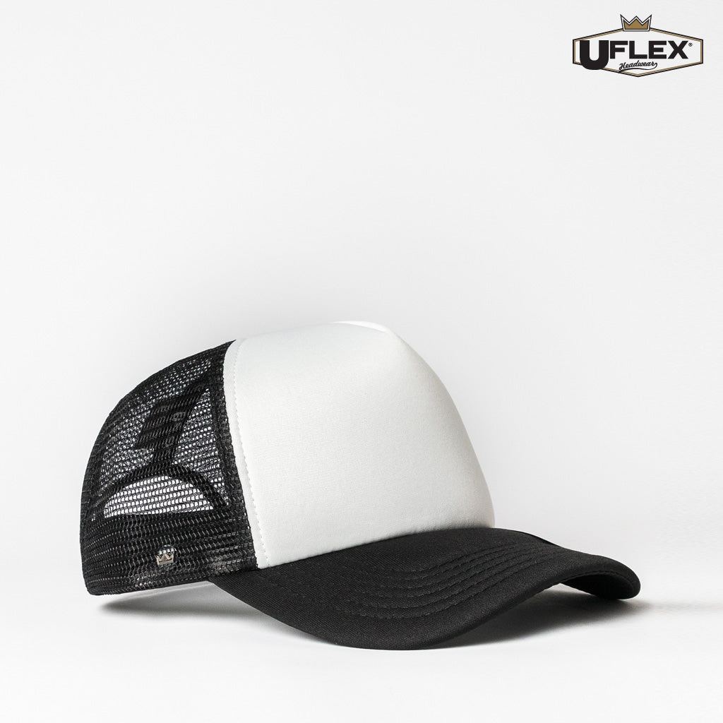 Snap Back Trucker - Black/Black Mesh