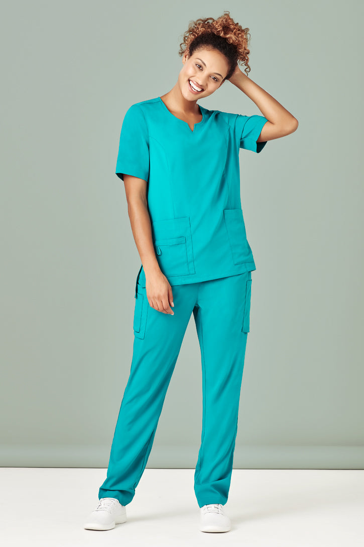 Avery Womens Tailored Fit Round Neck Scrub Top